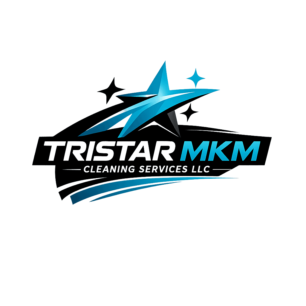Modern cleaning services logo for TRISTAR MKM CLEANING SERVICES LLC